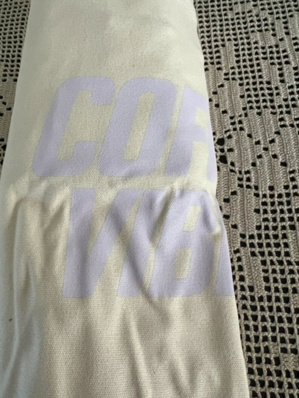 Nespresso Coffee Vibes Lavender Tote Canvas Bag - Picture 3 of 5